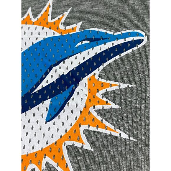 Miami Dolphins Nike NFL Dri-Fit Short Sleeve Shirt Men's Gray Large - Picture 6 of 7
